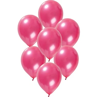 Afbeelding van Magenta donkerroze ballonnen metallic 30cm 50 stuks