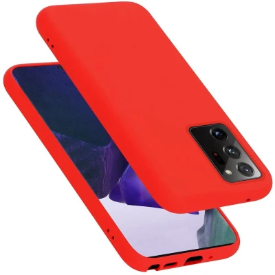 Afbeelding van Cadorabo Hoesje geschikt voor Samsung Galaxy NOTE 20 ULTRA in LIQUID ROOD Beschermhoes gemaakt van flexibel TPU silicone Case Cover