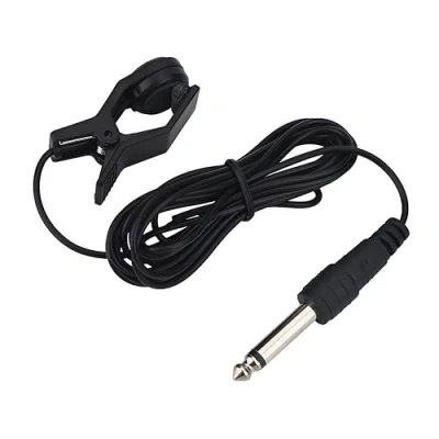Afbeelding van Clip on microfoon, draagbare contactmicrofoon, tuner muziekinstrumenten microfoons