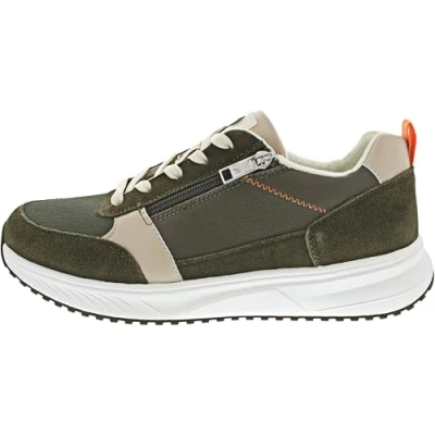 Afbeelding van Waldläufer Sneakers laag, Heren, Maat: 46, Oliv beige Leer
