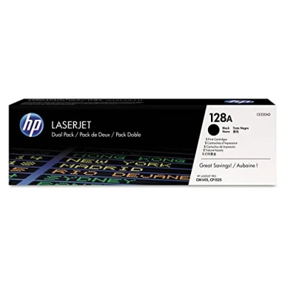 Afbeelding van HP 128A (CE320AD) Toner Zwart Voordeelbundel 2 pack