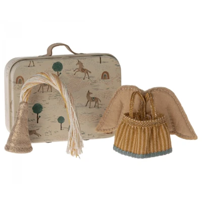 Afbeelding van Maileg poppenkleding en koffer kleine zus fee