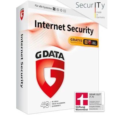 Image de G DATA Internet Security 2022 3 appareils 1 an Programme antivirus avec contrôle parental PC, Mac, Android, iOS DVD cache webcam mises à jour futures incluses