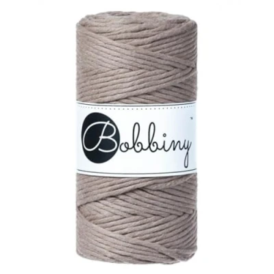 Afbeelding van Bobbiny Macramétouw, gekamd, regular 3 mm, koffiebruin, 100 m