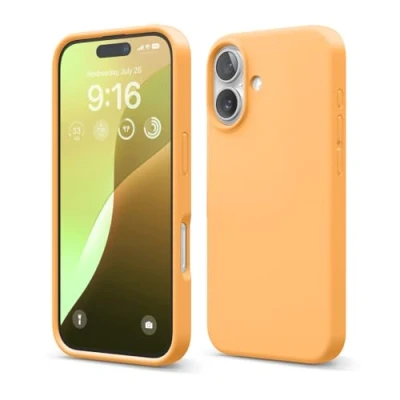 Afbeelding van elago Compatibel met iPhone hoesjes, hoogwaardige vloeibare siliconen hoes, volledige beschermhoes, schokbestendig, dunne telefoonhoes, zachte microvezelvoering