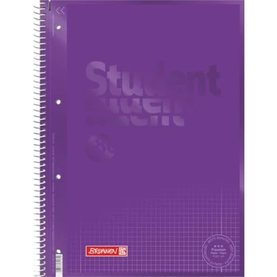 Afbeelding van Brunnen 1067928160 kleurgecodeerd schoolnotitieboek (A4, geruit, lijntype 28, 90 g/m², 80 vellen) paars