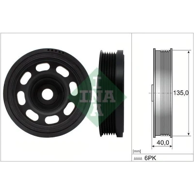 Afbeelding van Riemschijf, krukas Schaeffler INA 544 0184 10