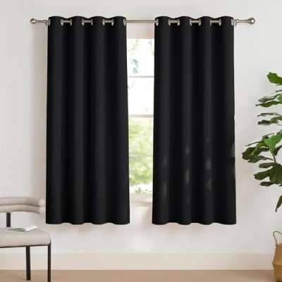 Afbeelding van Pony Dance Gordijn, ondoorzichtig, set van 2 gordijnen, verduisteringsgordijnen voor woonkamer, slaapkamer, decoratieve gordijnen