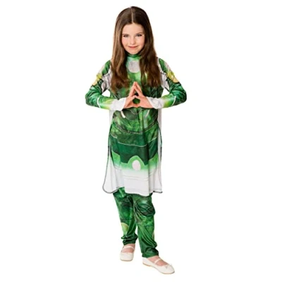 Afbeelding van Rubies Sersi Kostuum Meisje Groen, Wit / Beige Maat 128 Carnavalskleding Verkleedkleding