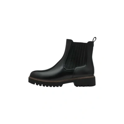 Afbeelding van Tamaris MIT Touch IT Enkellaarsjes met plateauzool, Dames, Maat: 36, Black leather Leer