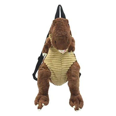 Afbeelding van Dinosaurus rugtas rugzak kussen Dino bruin 25x40x50cm