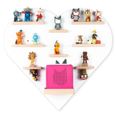 Afbeelding van VCM Holz Herz Kinder Regal Toniebox Figuren Wandregal Tonies Musikbox