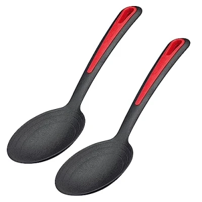 Afbeelding van Westmark 296422E3 Salade &amp; serveerlepel, grote holle lepel, binnenschaal: 20 ml, 40 + 60 kunststof, gallant, zwart/rood