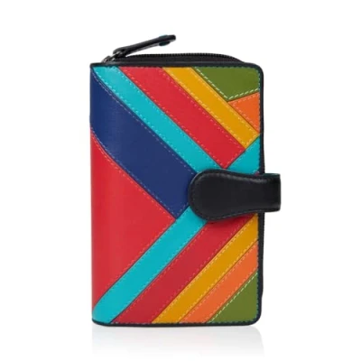 Afbeelding van VISCONTI Bifold Colorado Combinatie portemonnee voor dames, leer, meerkleurig (CD 22) RFID, Meerkleurig, Modern