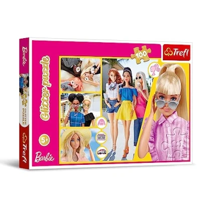 Afbeelding van Puzzel 100 Glitter Barbie