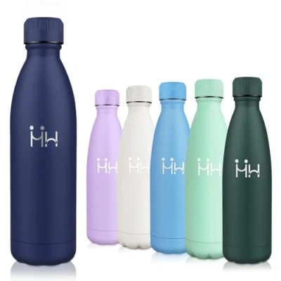 Afbeelding van Motswedi thermosfles, 1 l, BPA vrij, 24 uur koud en 12 warm, roestvrij staal, lekvrij, thermosfles voor kinderen, drinkfles kinderen volwassenen, sport, fitnessstudio, school