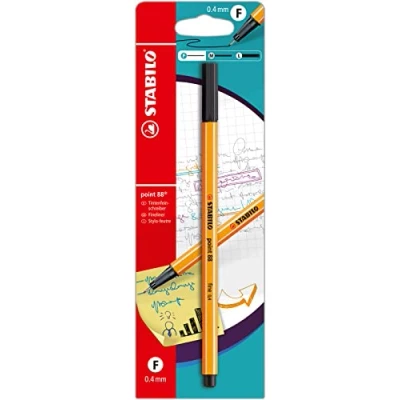 Afbeelding van STABILO point 88 viltstift, fijne punt, blisterverpakking, 1 x zwart