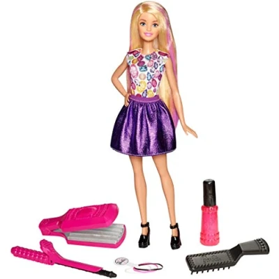 Image de Barbie : poupée boucles et couleurs