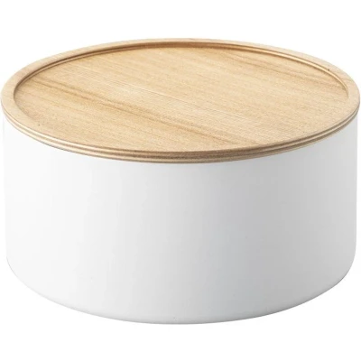 Afbeelding van Yamazaki Storage case with lid deep Rin White