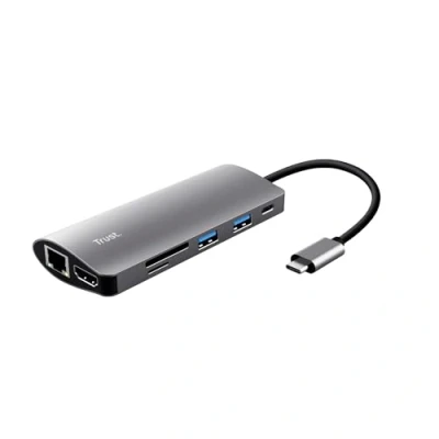 Afbeelding van Trust Dalyx 7 in 1 USB C Multiport Adapter randapparatuur voor laptop