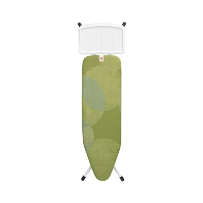 Image de Brabantia Table à Repasser B Avec Support pour Centrale Vapeur XL Moyen &amp; Pliable Hauteur Réglable Housse en Coton Sécurité Enfants et Transport Calm Rustle 124 x 38 cm