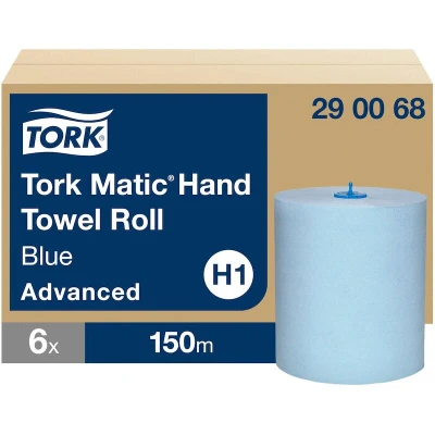Image de TORK 290068 rouleau d&#039;essuie mains matic 2 plis bleu h1 advanced