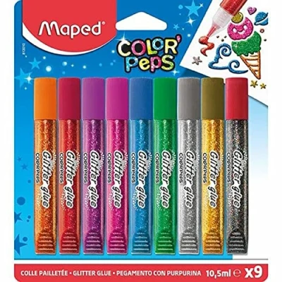 Image de Colle Pailletée Maped Color&#039;Peps 9 x 10,5 ml