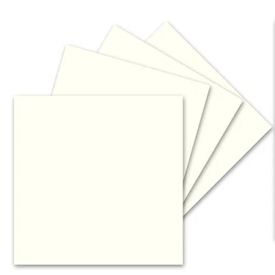 Afbeelding van 100 enkelvoudige kaarten, vierkant, 15 x cm in natuurlijk wit (wit) 240 g/m² blanco knutselkaarten, ansichtkaarten, knutselkarton kleipapier kwaliteit