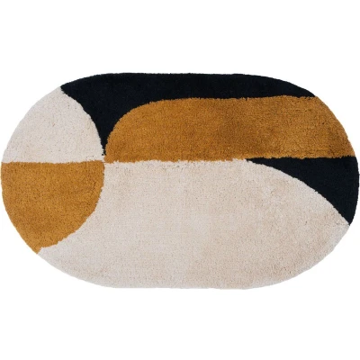 Afbeelding van Veer Carpets Badmat Bowie Oker Ovaal 50 x 80 cm