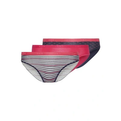 Afbeelding van DIM Pocket Brief 3 PACK Slip, Dames, Maat: 38/40, Pink/dark blue/dark blue