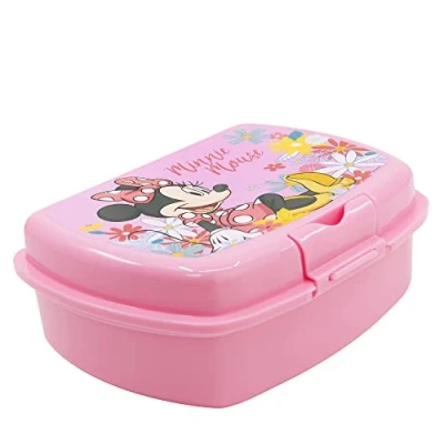 Afbeelding van Minnie Mouse brooddoos / broodtrommel roos