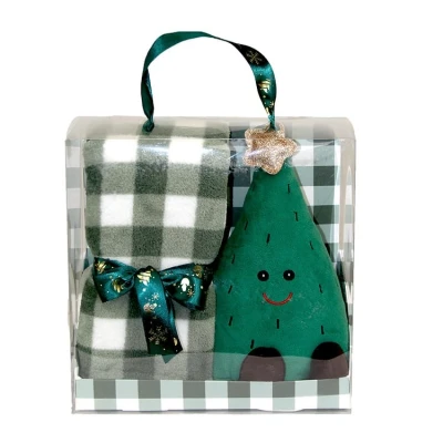 Afbeelding van Unique Living Giftbox Xmas Tree Green 90x75cm