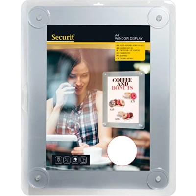 Afbeelding van Securit Raamdisplay A4 grijs