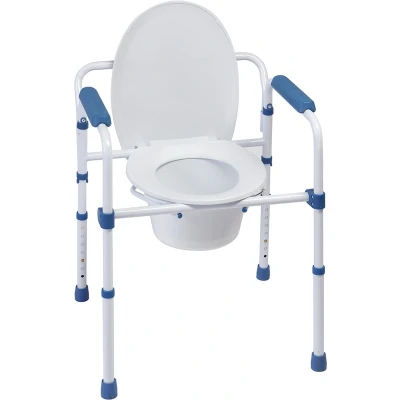 Afbeelding van Herdegen Toiletstoel 3 in 1 Postoel Toiletverhoger Toiletframe Inklapbaar