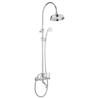 Afbeelding van PB klassieke Bad Doucheset opbouw met regendouche RVS 1208854832