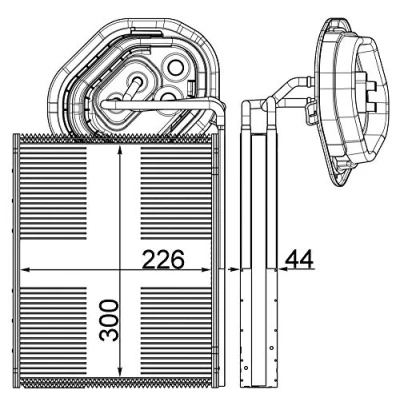 Afbeelding van Mahle Original Airco verdamper AE 3 000P