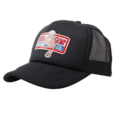 Afbeelding van 1 x verstelbare baseballpet Bubba Gump geborduurde honkbalpet garnalen snapback hardloop hoeden honkbalhoed, Zwart 2