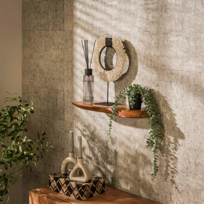 Afbeelding van Hoyz Collection Wandplank 60cm Organic Massief Acacia Naturel