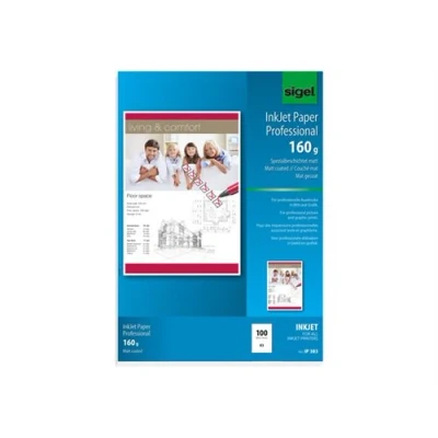 Image de sigel papier jet d&#039;encre,format A3, 160 g/m2,extra blanc,mat, 100f