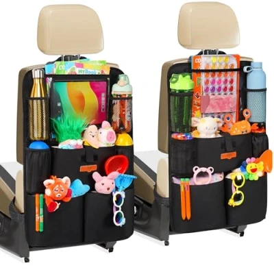Image de SURDOCA Organisateur de Voiture Enfant, 4th Generation 【Super Capacité】 Siege, Parfait Ajustement avec【11 pouces tablet】 Organiseur Siege