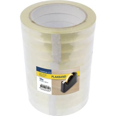 Afbeelding van Raadhuis plakband 15mm x 66m PP transparant krimp a 10 rol RD 351352