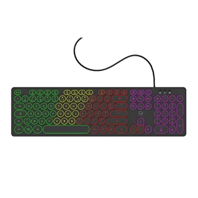 Image de Clavier Mobility Lab ML306858 Filaire AZERTY Touches Rétro Eclairées RGB Noir