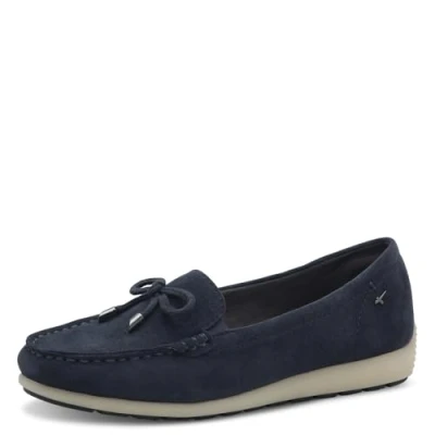 Afbeelding van Tamaris Mocassins, Dames, Maat: 40, Navy suede Leer
