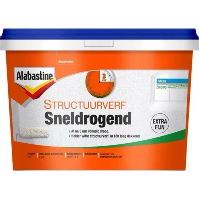 Afbeelding van Alabastine Structuurverf Sneldrogend Fijn Muurverf voor binnen