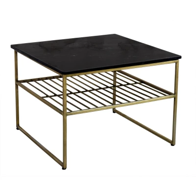 Afbeelding van Salontafel Dian 55 cm Zwart Goud