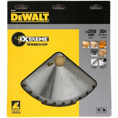 Afbeelding van DeWALT Cirkelzaagblad voor Hout Extreme Ø 250mm Asgat 30mm 30T DT4321 QZ