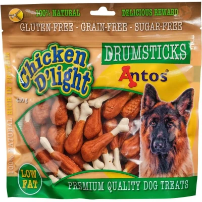 Afbeelding van Antos Chicken D&#039;Light Drumsticks hondensnack 400 gram