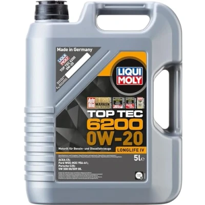 Afbeelding van Liqui Moly Top Tec 6200 0W 20 1L Motorolie 20781 VOLKSWAGEN: Golf 7, Polo V Hatchback, 7 Variant, AUDI: A3 Sportback, A6 C7 Avant