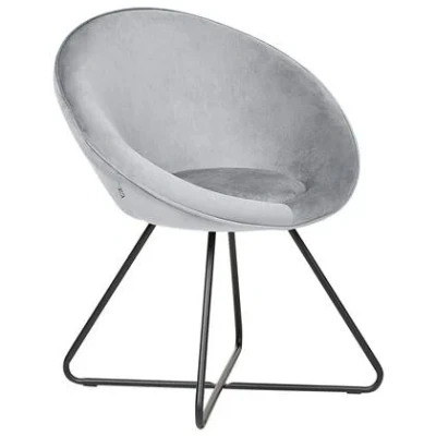 Afbeelding van Beliani FLOBY II Fauteuil Grijs Fluweel