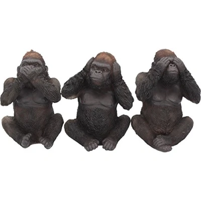 Afbeelding van Nemesis Now Beeldjes/figuren Three Wise Gorillas Zwart